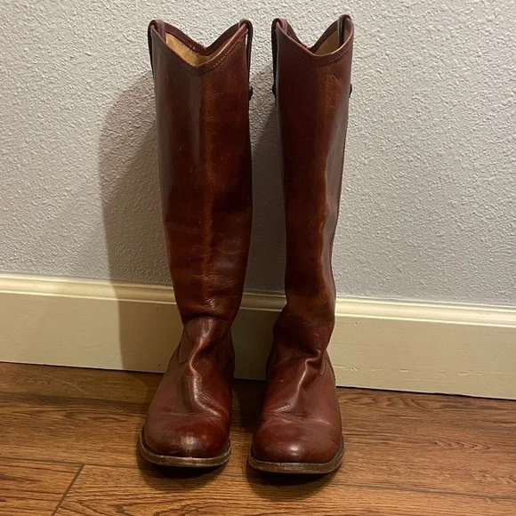 Frye Women's Brown Heeled Boots - Picture 3 of 10